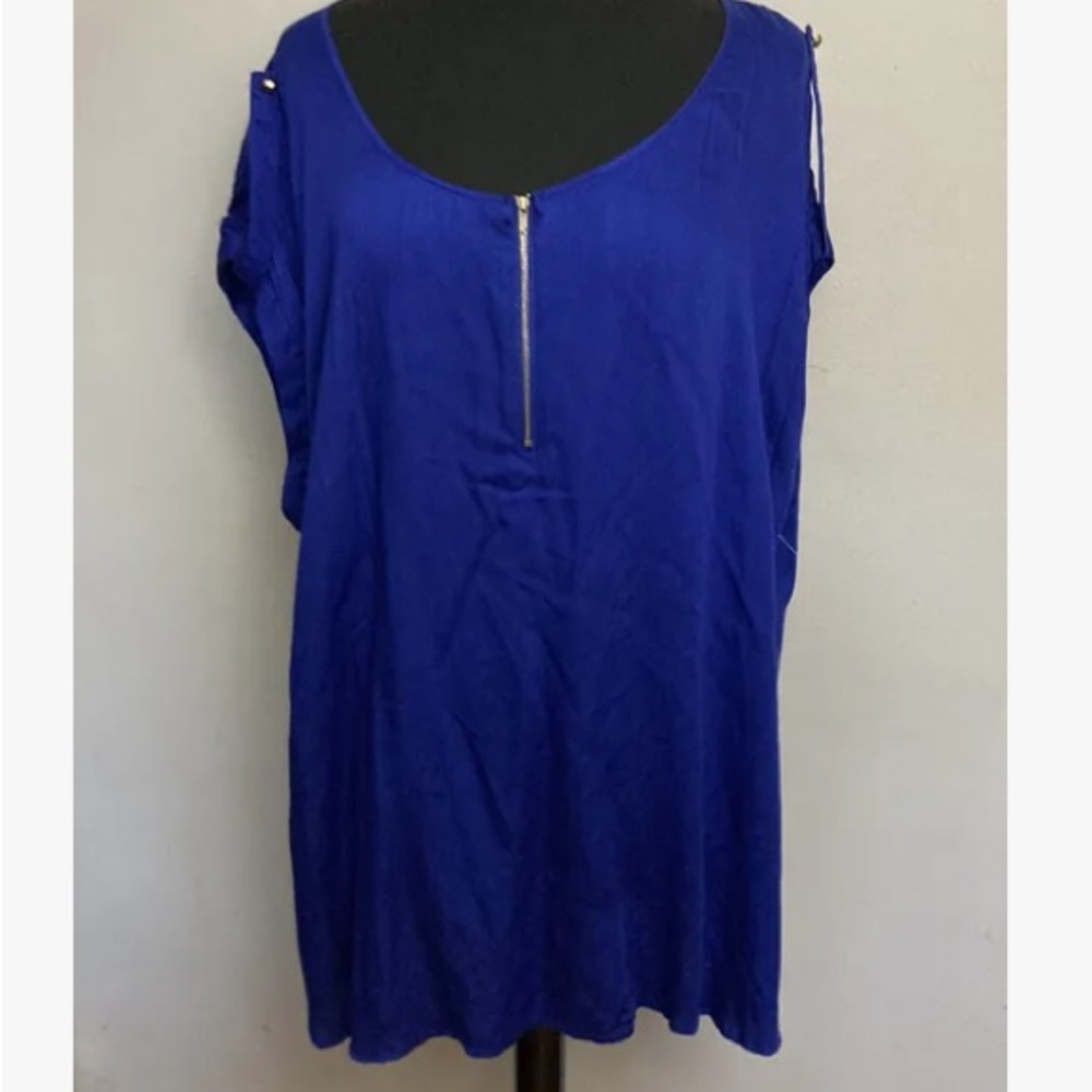 9-20 Daniel Rainn blue top shirt 3x NWT